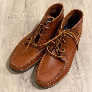 Sperry Top-siders x J. Crew Men's Brown chukka Leather Lace-Up Shoes sz 9.5